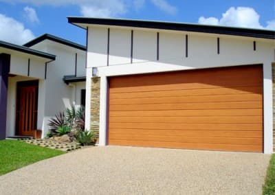 DecoWood® Garage Door - Slimline profile, Casuarina colour