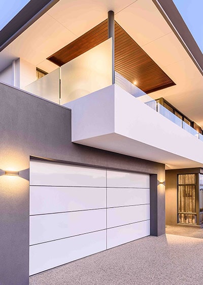 house with an automatic garage door